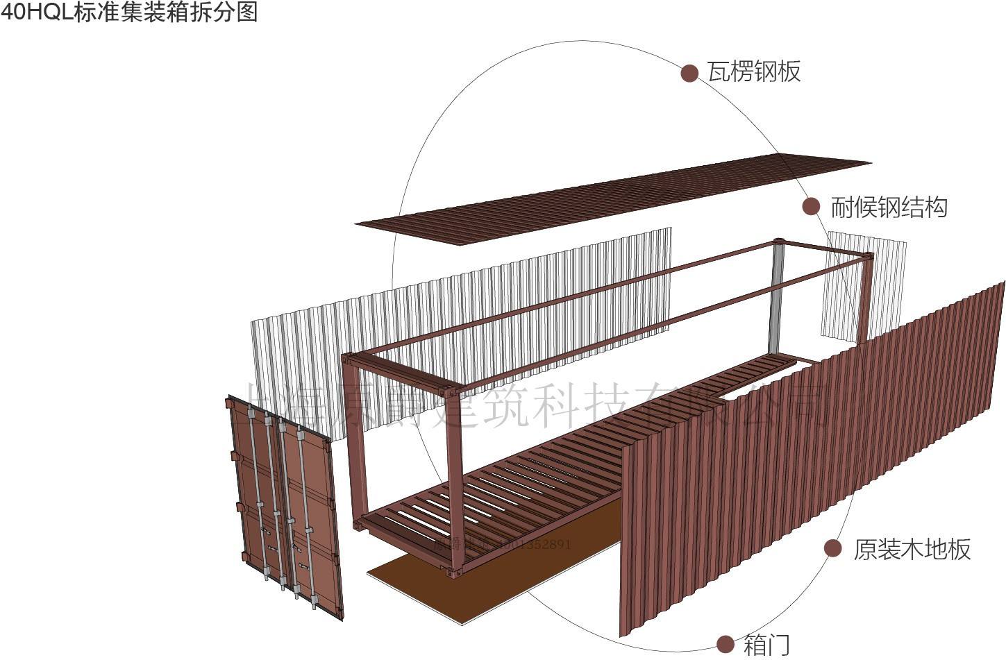 简易集装箱活动房制作图(简易集装箱房子)